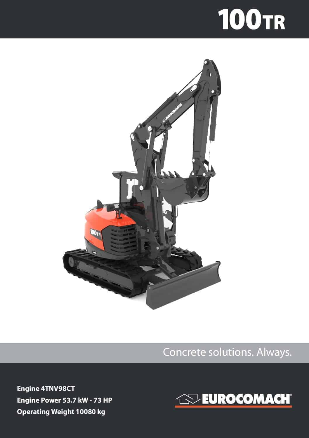 Excavator compact, Eurocomach 100TR (1) Excavator compact, Eurocomach 100TR