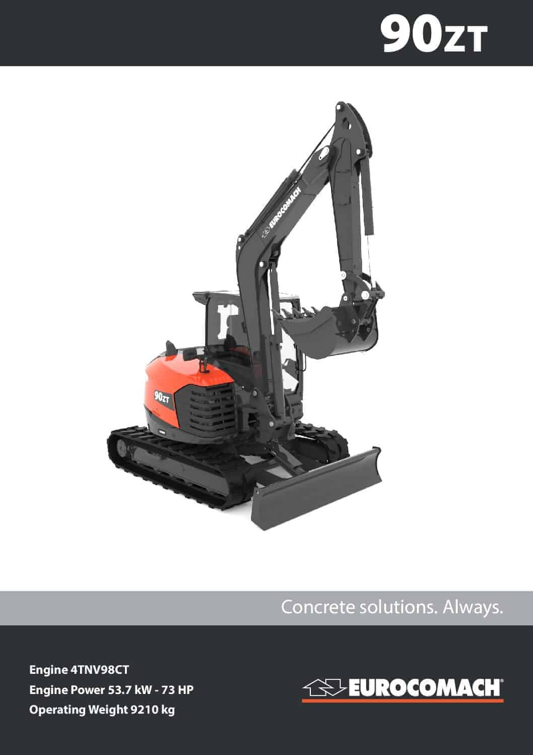 Excavator compact pe senile, Eurocomach 90ZT (1) Excavator compact pe senile, Eurocomach 90ZT