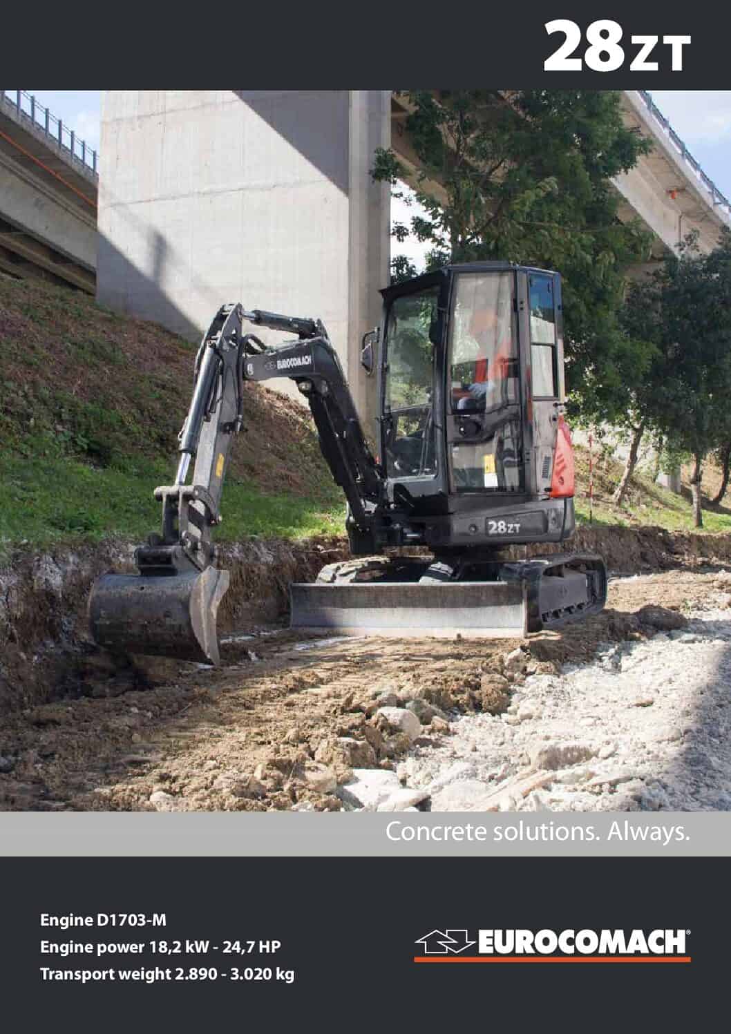 Mini excavator pe senile, Eurocomach 28ZT (1) Mini excavator pe senile, Eurocomach 28ZT