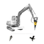 Despicator lemnebuturugi Uemme pentru mini excavatoare (1) Despicator lemne/buturugi Uemme pentru mini excavatoare