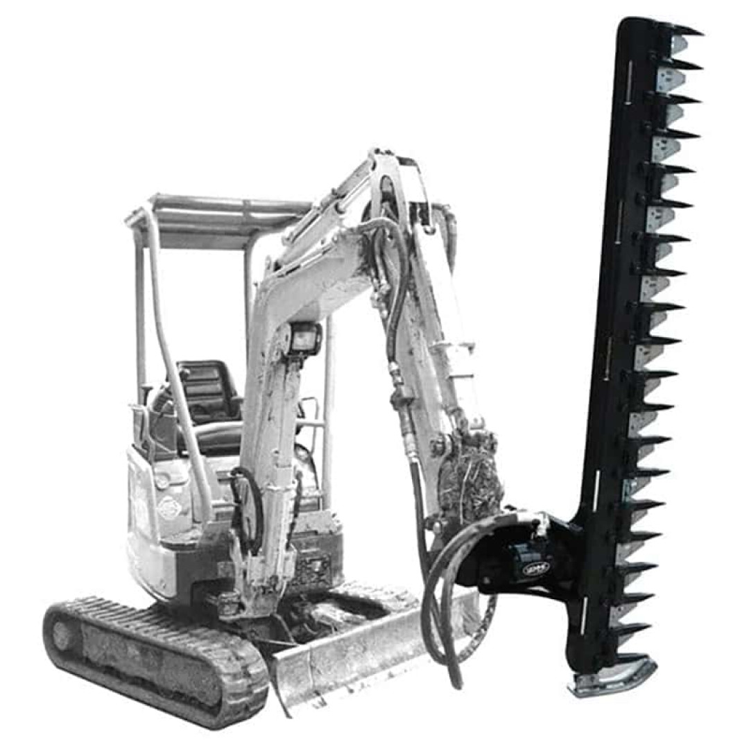 Trimer pentru gard viuiarba Uemme pentru mini excavatoare (4) Trimmer pentru gard viu/iarbă Uemme pentru mini excavatoare