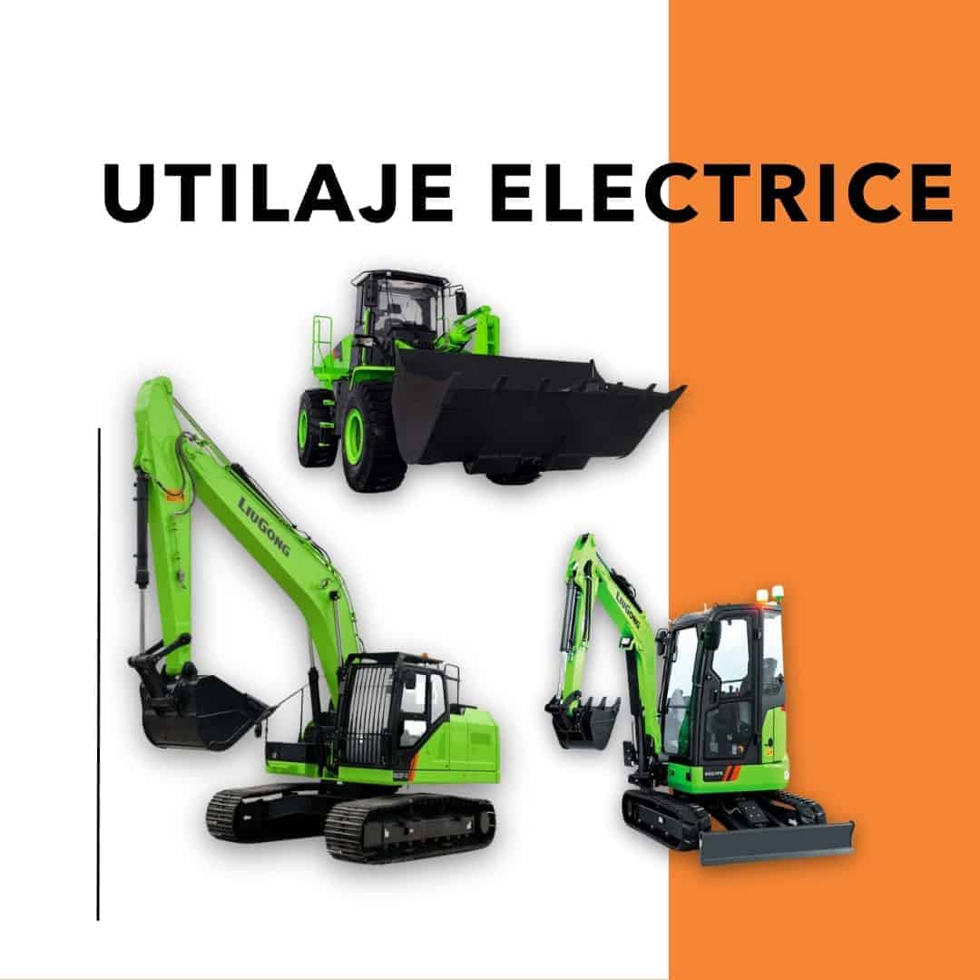 Buldoexcavatoare, excavatoare, incarcatoare frontale mini excavator full electric Utilaje Electrice