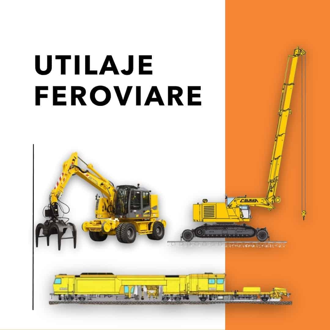 Buldoexcavatoare, excavatoare, incarcatoare frontale mini excavator full electric Utilaje Feroviare