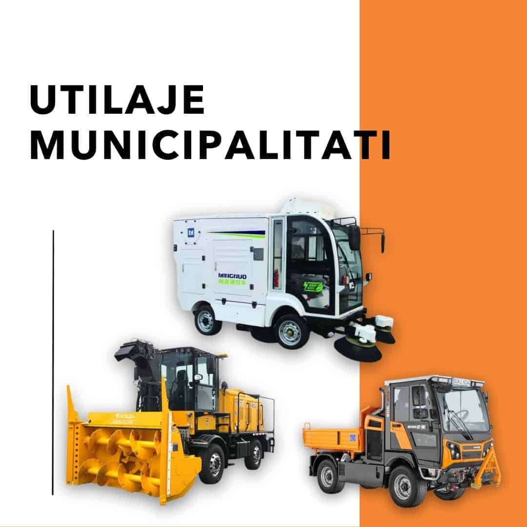 Buldoexcavatoare, excavatoare, incarcatoare frontale mini excavator full electric Utilaje Municipalitati